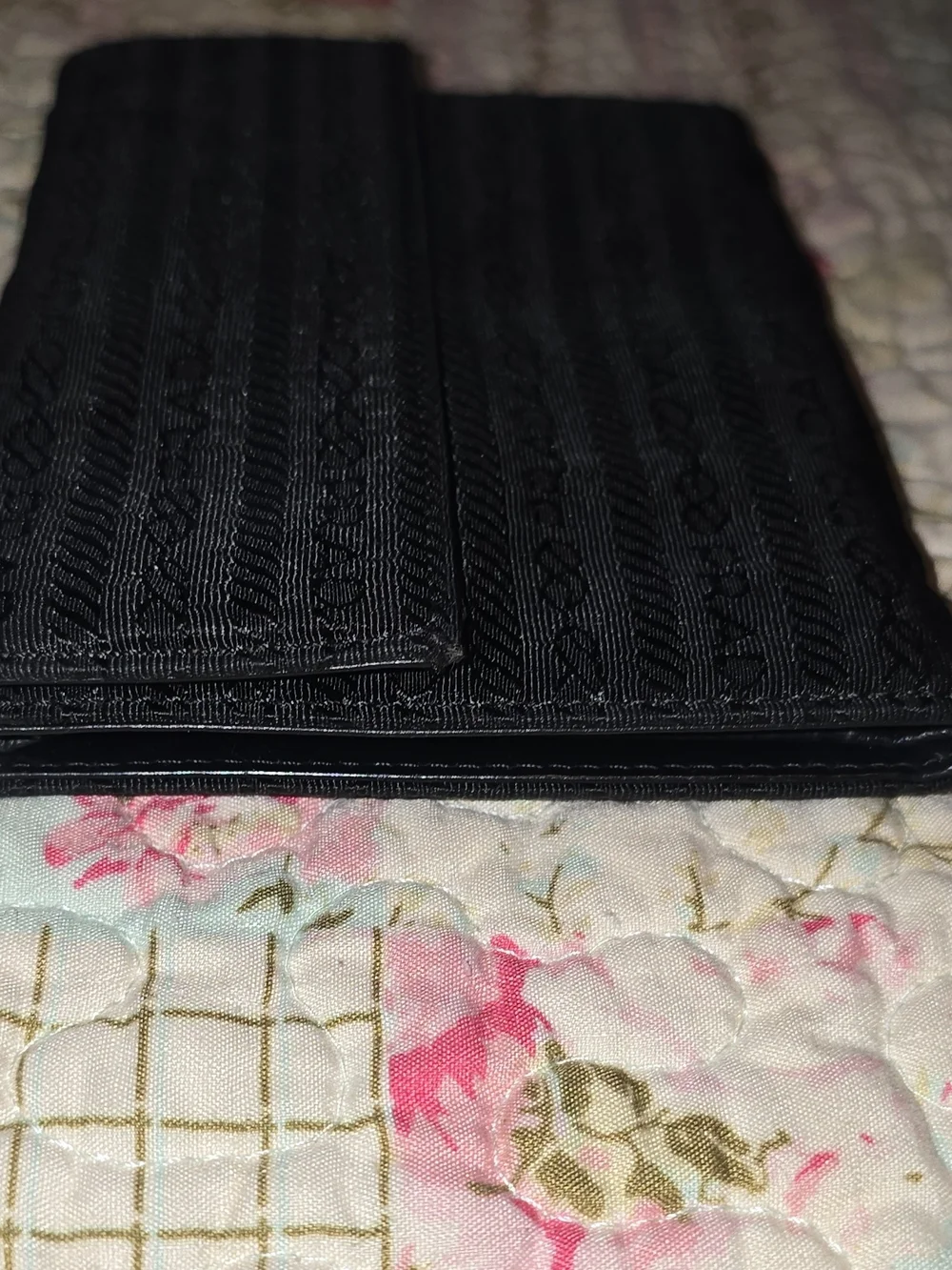 *SALE* Authentic Vintage PRADA M510 Tessuto Nylon Tri-Fold Wallet Black W/ Card